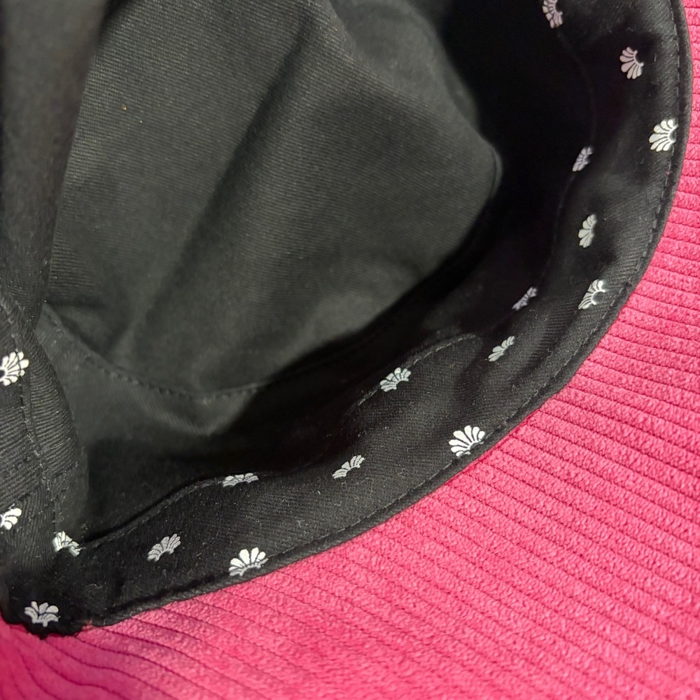 NWT Lele Sadoughi Pink Corduroy Bucket Hat. So cute!! With Striped Dust Bag - Picture 9 of 12